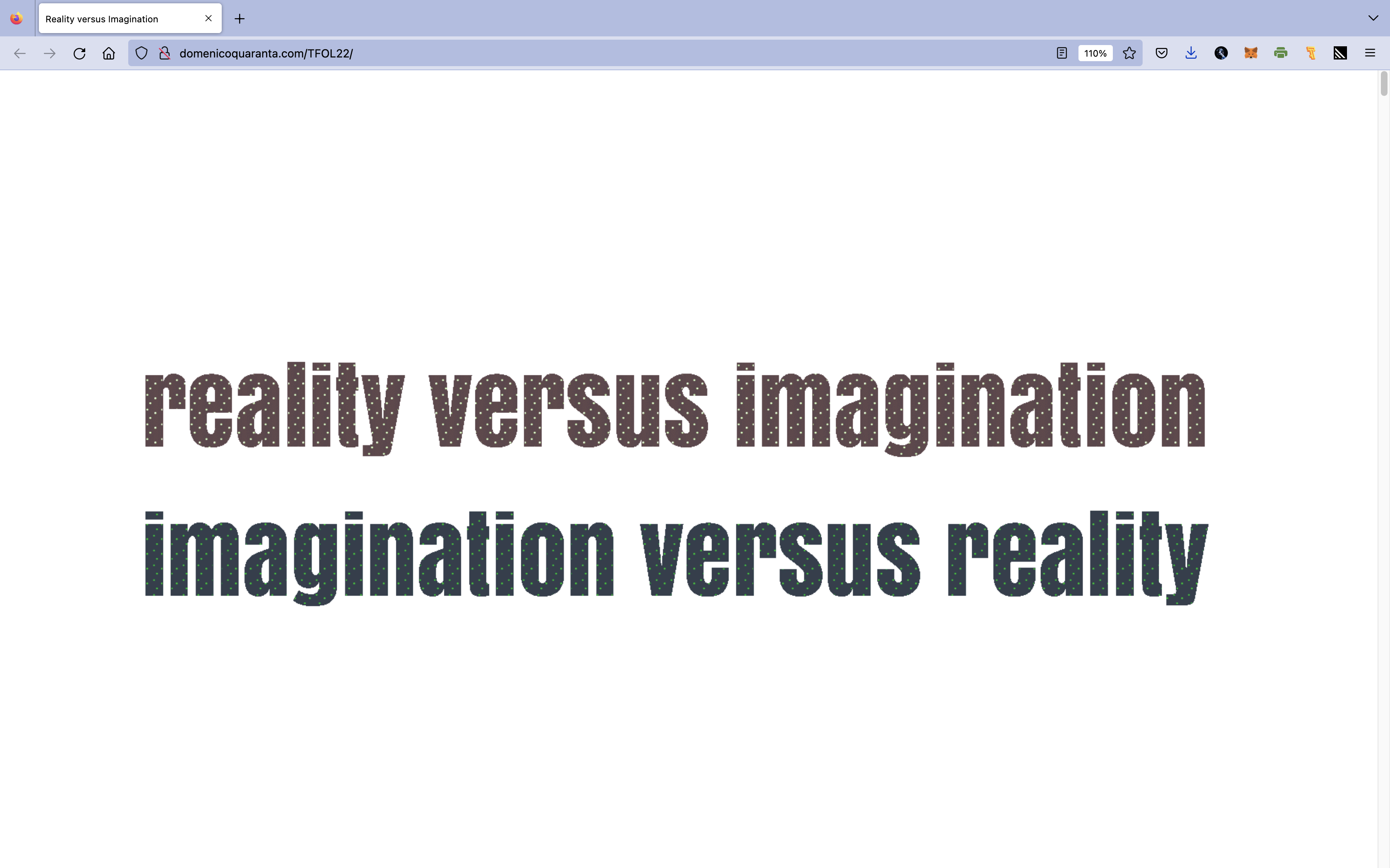Reality vs Imagination